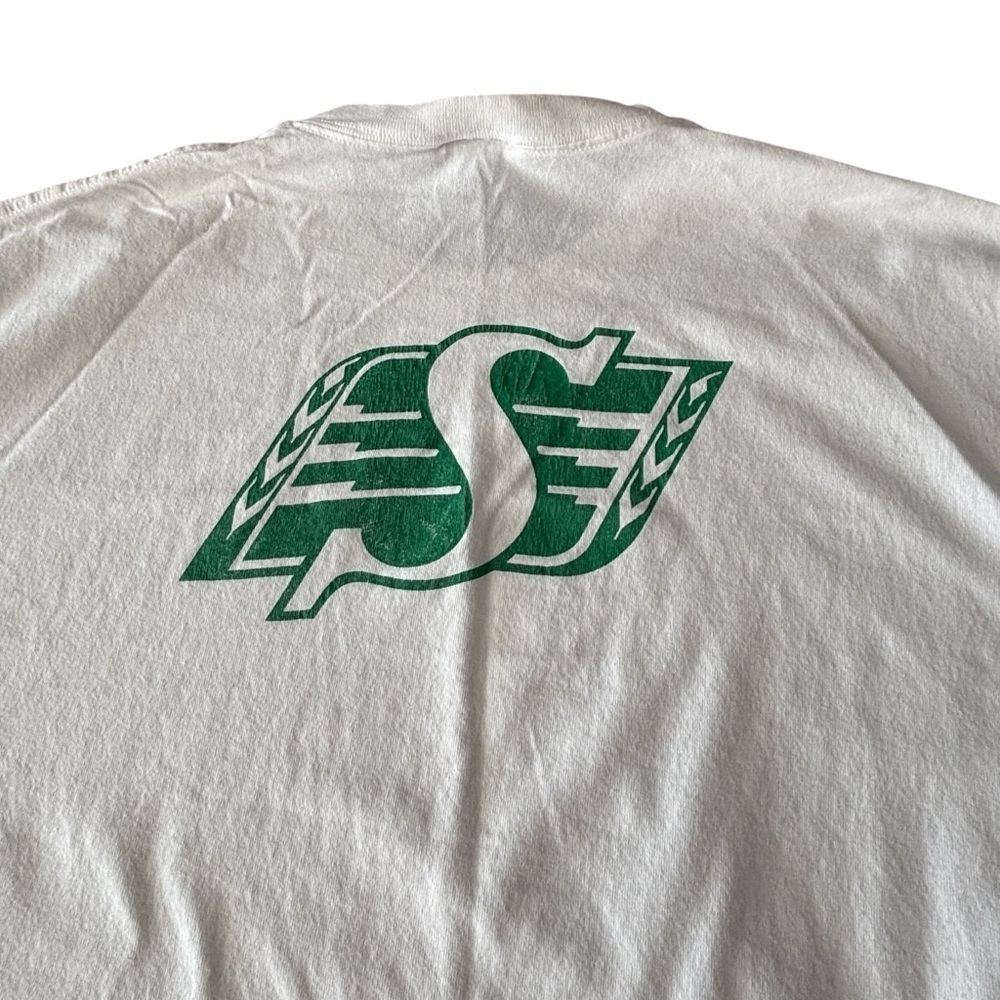 Vintage Saskatchewan Roughriders Tee Size XL Hanes Heavyweight